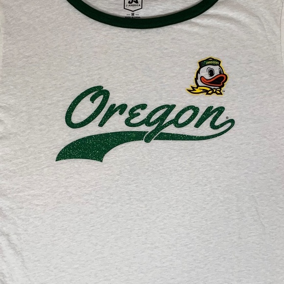 OREGON DUCKS SHIRT WOMENS MEDIUM NCAA WHITE - Picture 2 of 9
